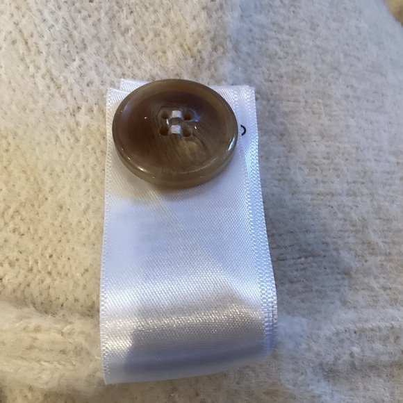 Jessica Simpson Button Front Ivory, Cream Boxy Soft Collared Cardigan Sz Large - Picture 6 of 6